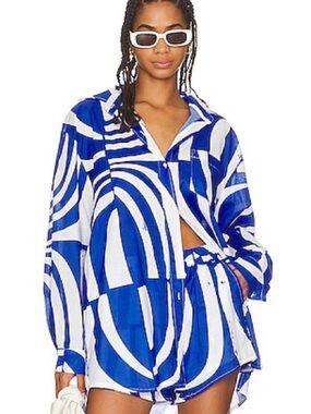 SNDYS Heather Cotton Shirt + Short Sets - L